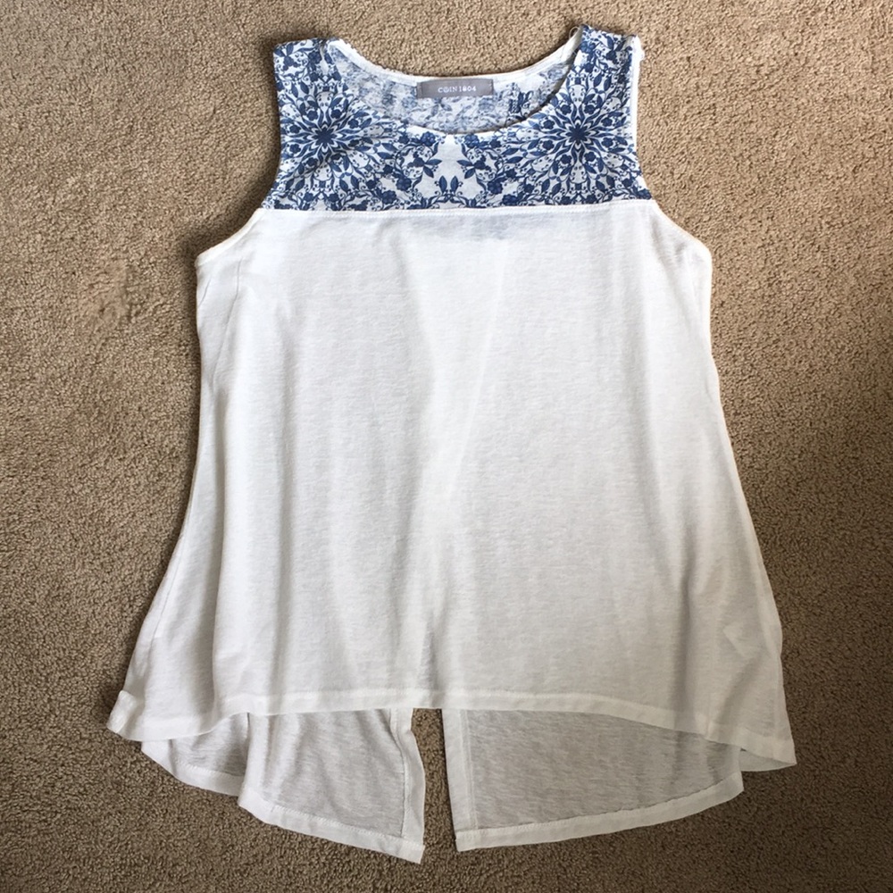 High/low split back tank